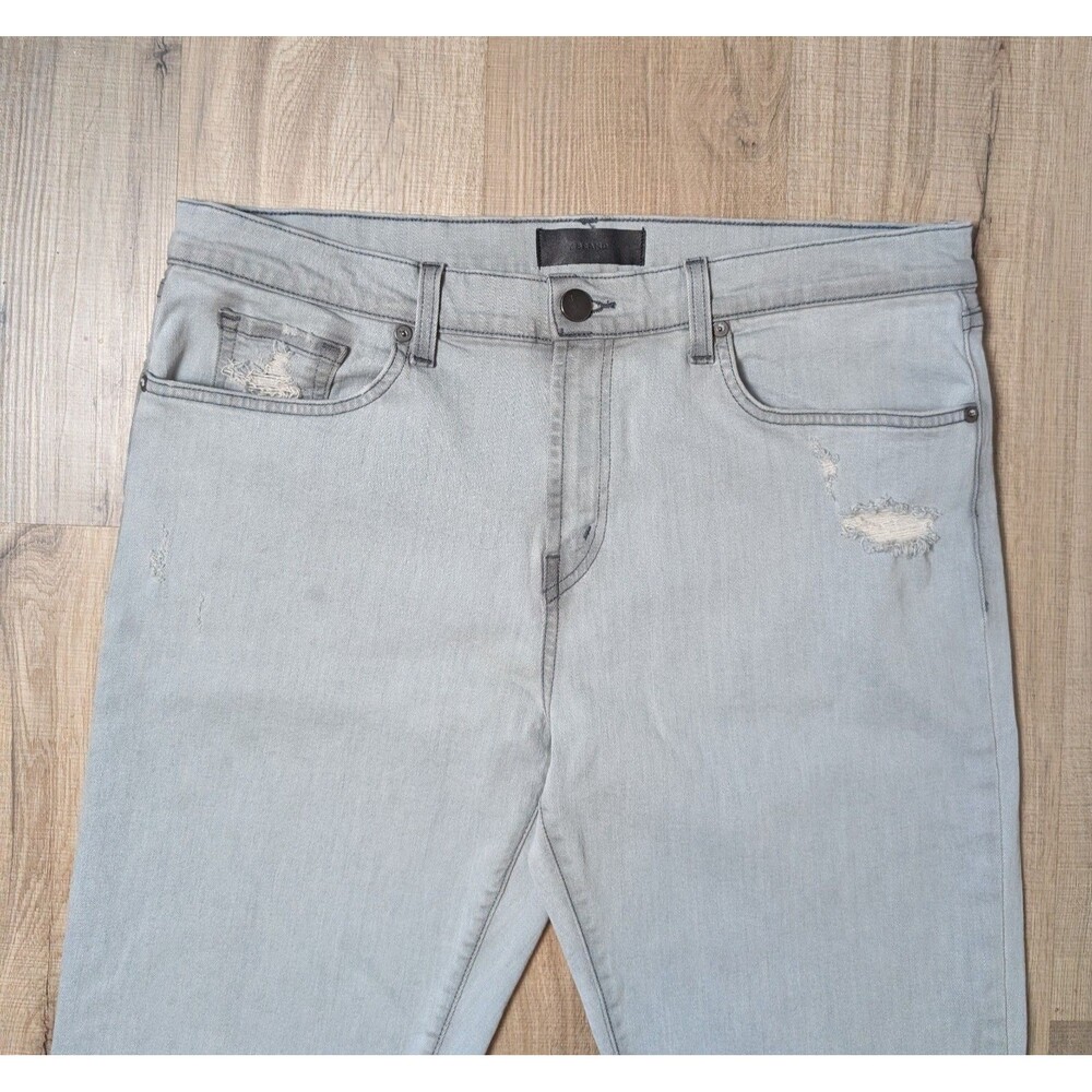 J Brand Size 36X29 Tyler Taper Jeans Trounced Porpoise Distressed Grunge Urban - Picture 3 of 8